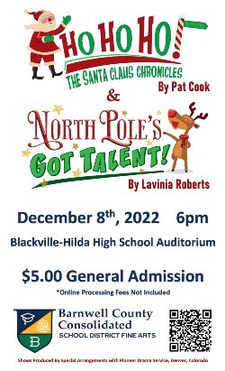 Ho Ho Ho! The Santa Claus Chronicles By Pat Cook and North Pole's Got Talent! By Lavinia Roberts.